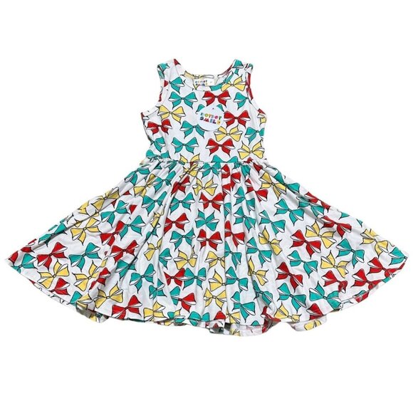 Dot Dot Smile Girls Size 3/4 Bows‎ Print Sleeveless Tank Twirl Dress NWT - Picture 1 of 6